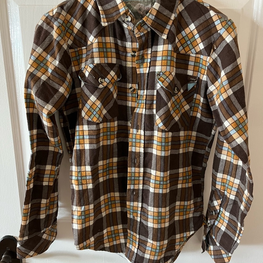 Plaid men’s Shirt size XS browns toddland brand
